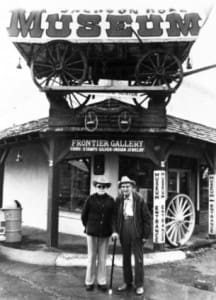 Jackson Hole Museum founders Homer Richards and Slim Lawrence, 1958.