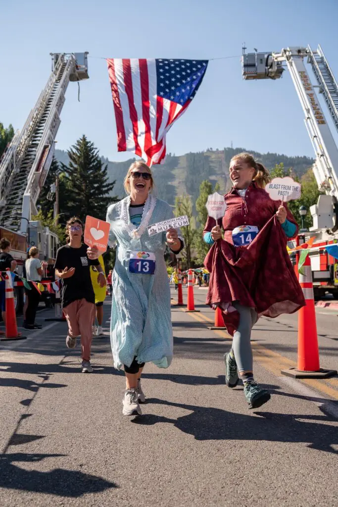Operations Manger Elizabeth Gerrits and a friend Running for History in 2022.