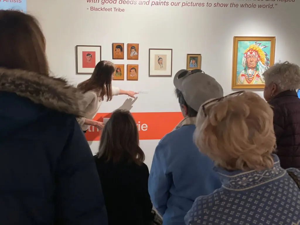 Exhibit visit at the Jackson Hole History Museum