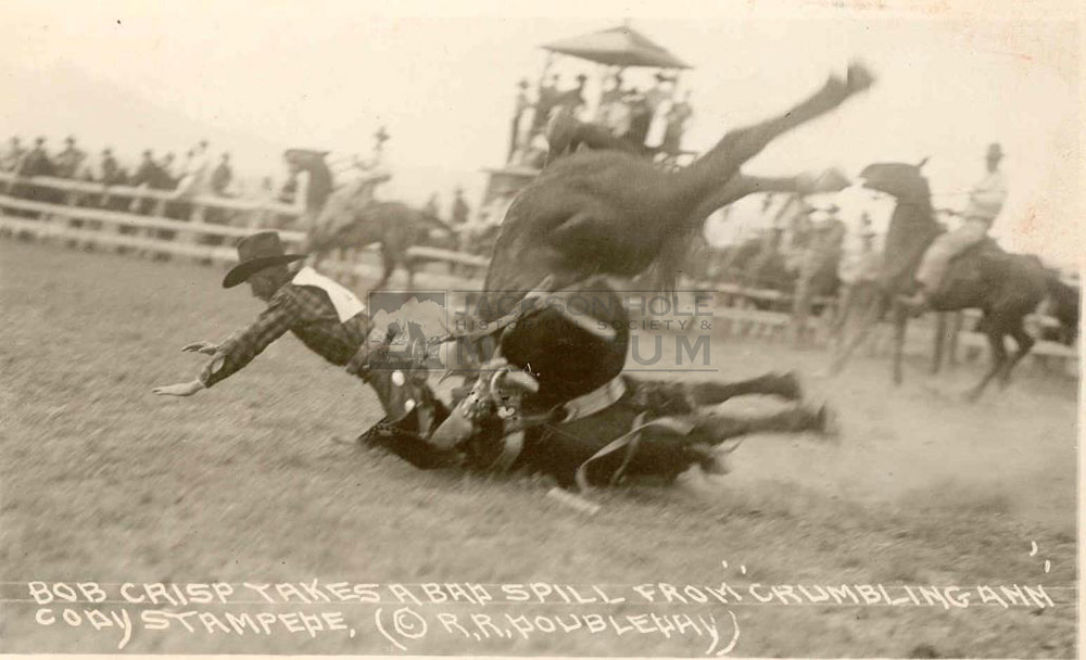“Rodeos have always been chock full of thrills.” he wrote; adding “ I never rode a bad horse, they always bucked me off !”