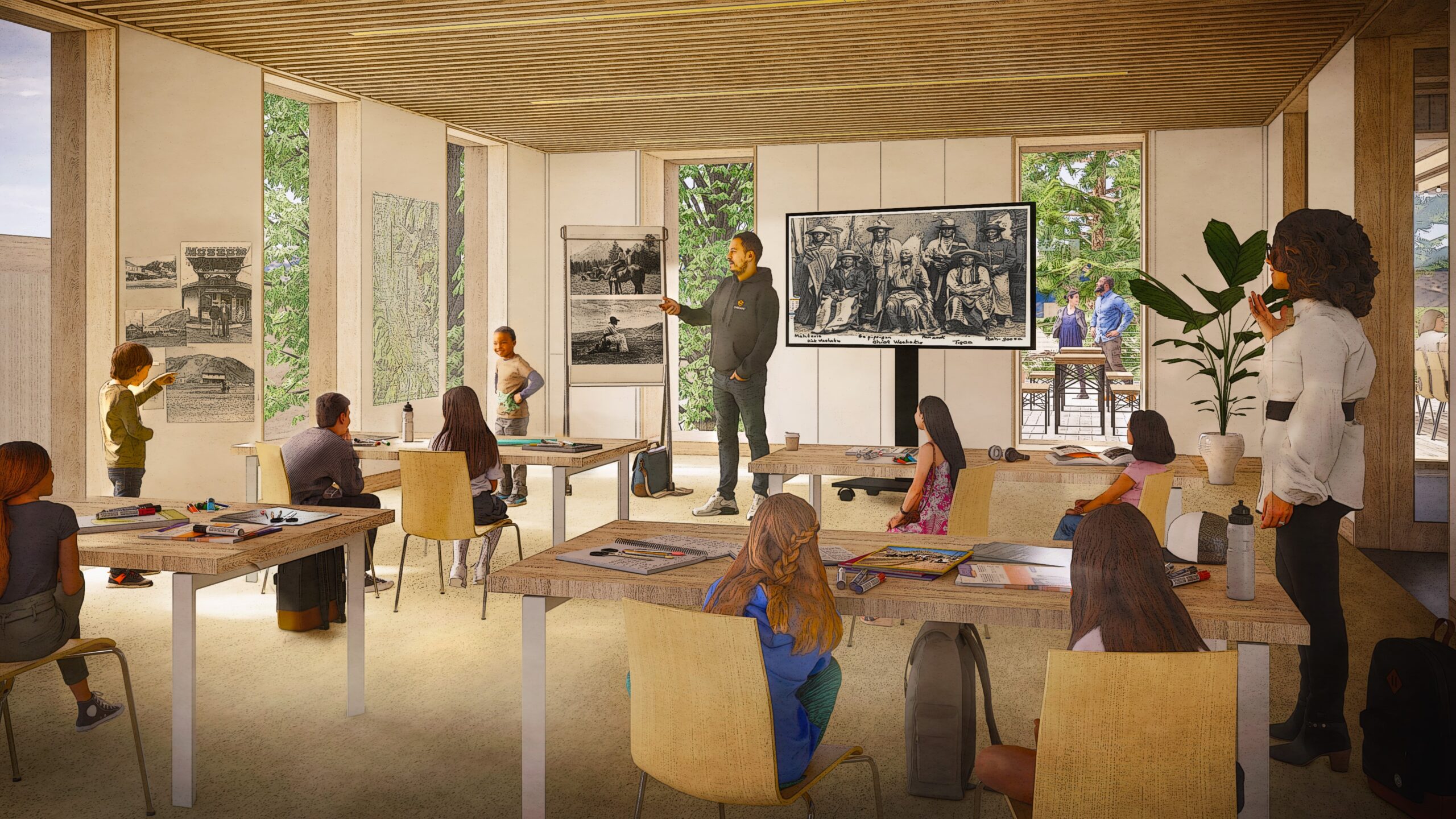 HGA Architects rendering of Marion W. Buchenroth Classroom