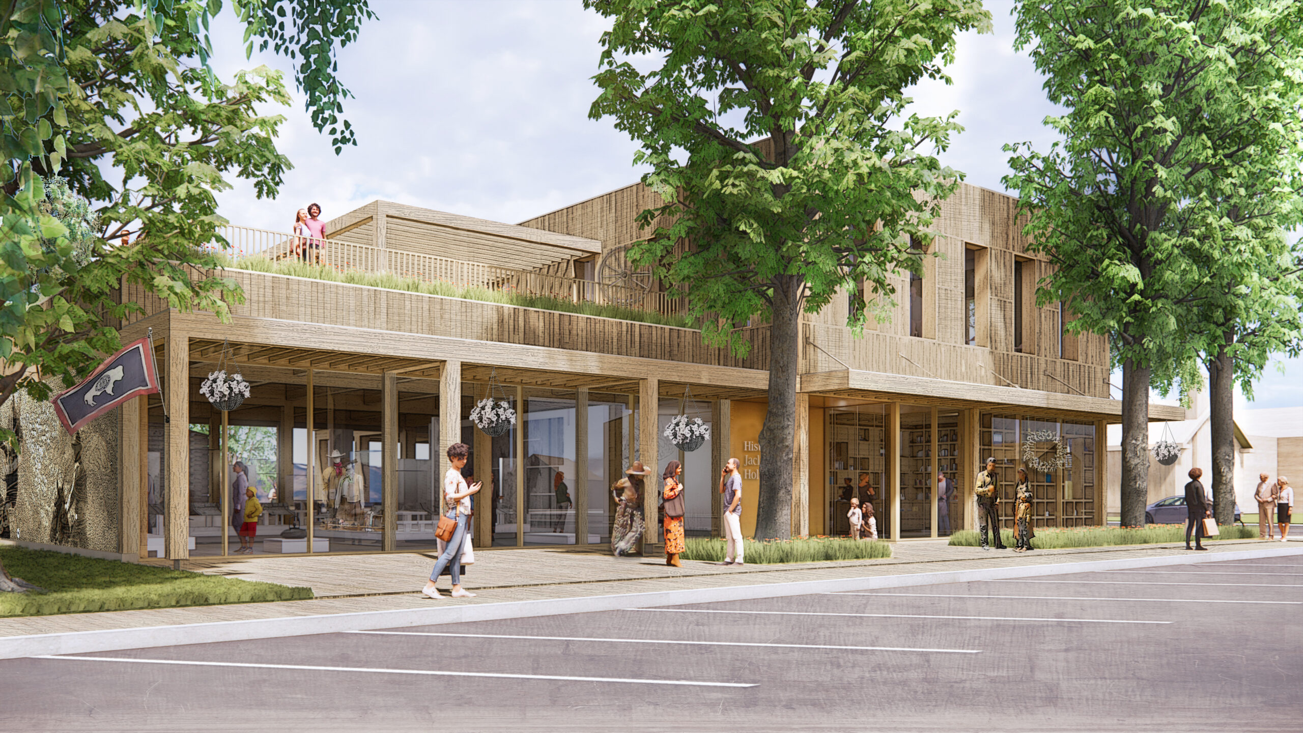 HGA Architects rendering of the Jackson Hole History Museum on East Broadway Avenue