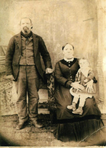 Sylvester and Mary Wilson with their daughter, Melvina c.1889.