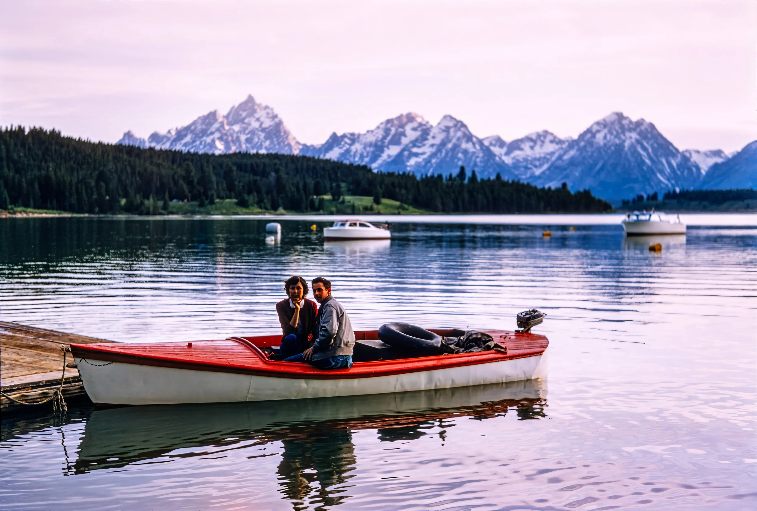 Orson and Bettye Arvin on Jackson Lake in Grand Teton National Park. Image © Estate of Orson L. Arvin.