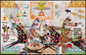 Running Eagle, Leader of the Crazy Dog Society, ledger art by Terrance Guardipee (Blackfeet Nation)
