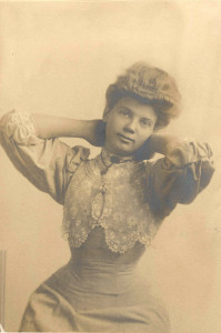 An unidentified woman with a classic "Victorian waist."