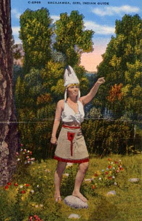 Fig 6: Sacajawea postcard, 1945