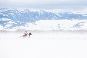 Wyoming Cowboy in Winter