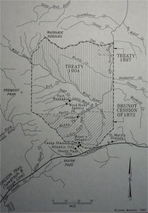 map of the cessions of reservation land